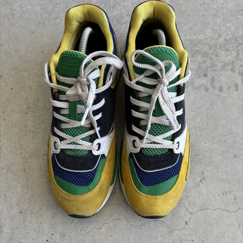 Polo Ralph Lauren Jogger Colorblock Suede/Mesh Sneaker Shoes Men's Size 10.5